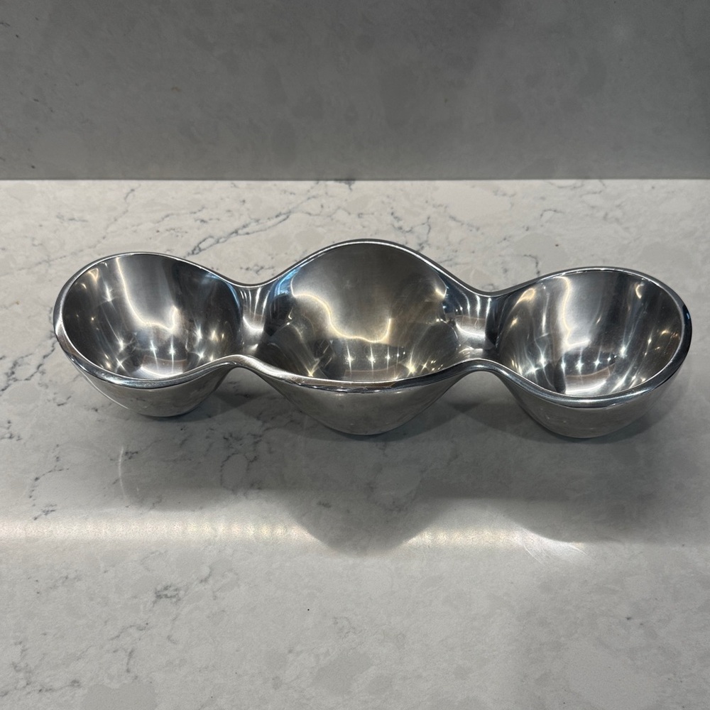 Nambé Triple Condiment Server